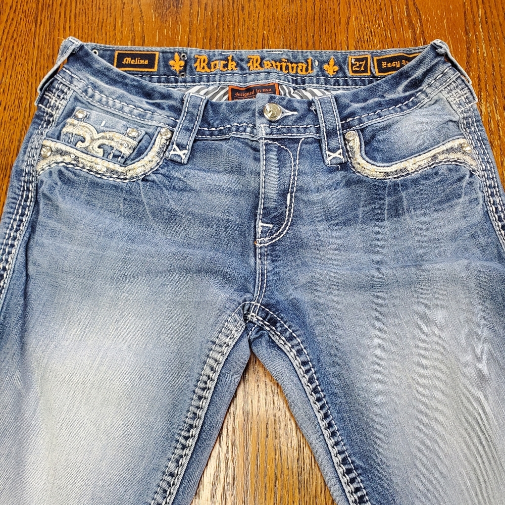 Rock Revival Jeans Womens Size 27 Style Easy Straight